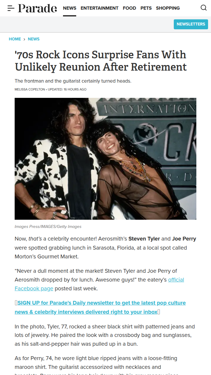 Aerosmith Lunch Sighting Sparks Reunion Rumors 🤔