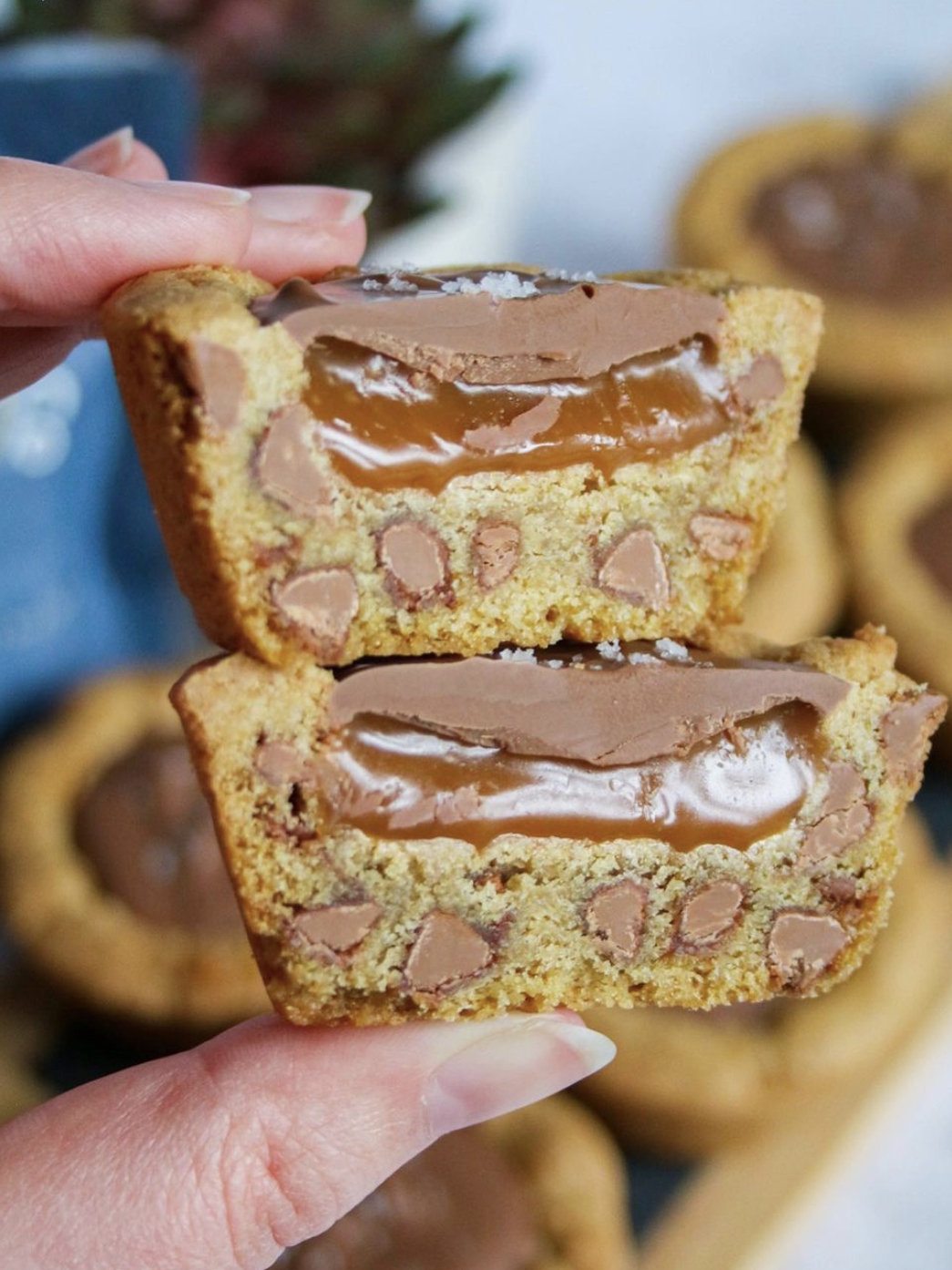 🍯 SEA SALTED MILLIONAIRE’S COOKIE CUPS RECIPE 🍯