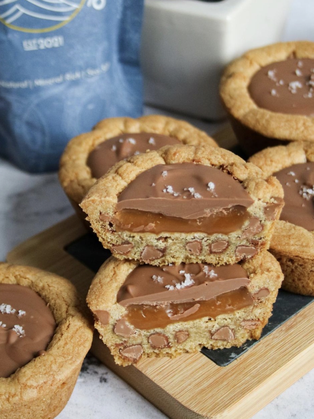 🍯 SEA SALTED MILLIONAIRE’S COOKIE CUPS RECIPE 🍯