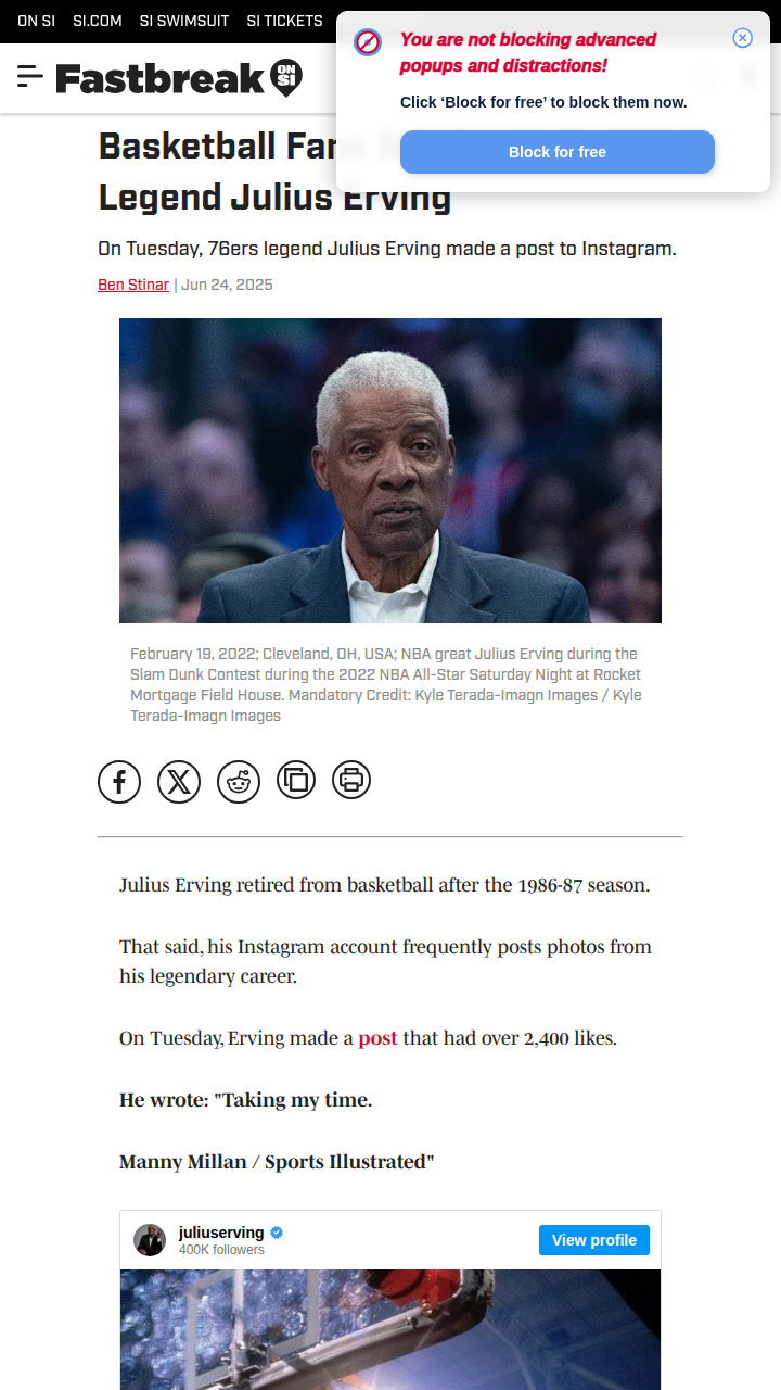 Dr. J’s Timeless Legacy Still Inspires