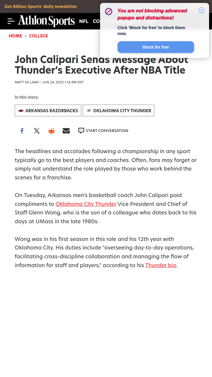 Thunder’s Secret Weapon: Glenn Wong’s Impact