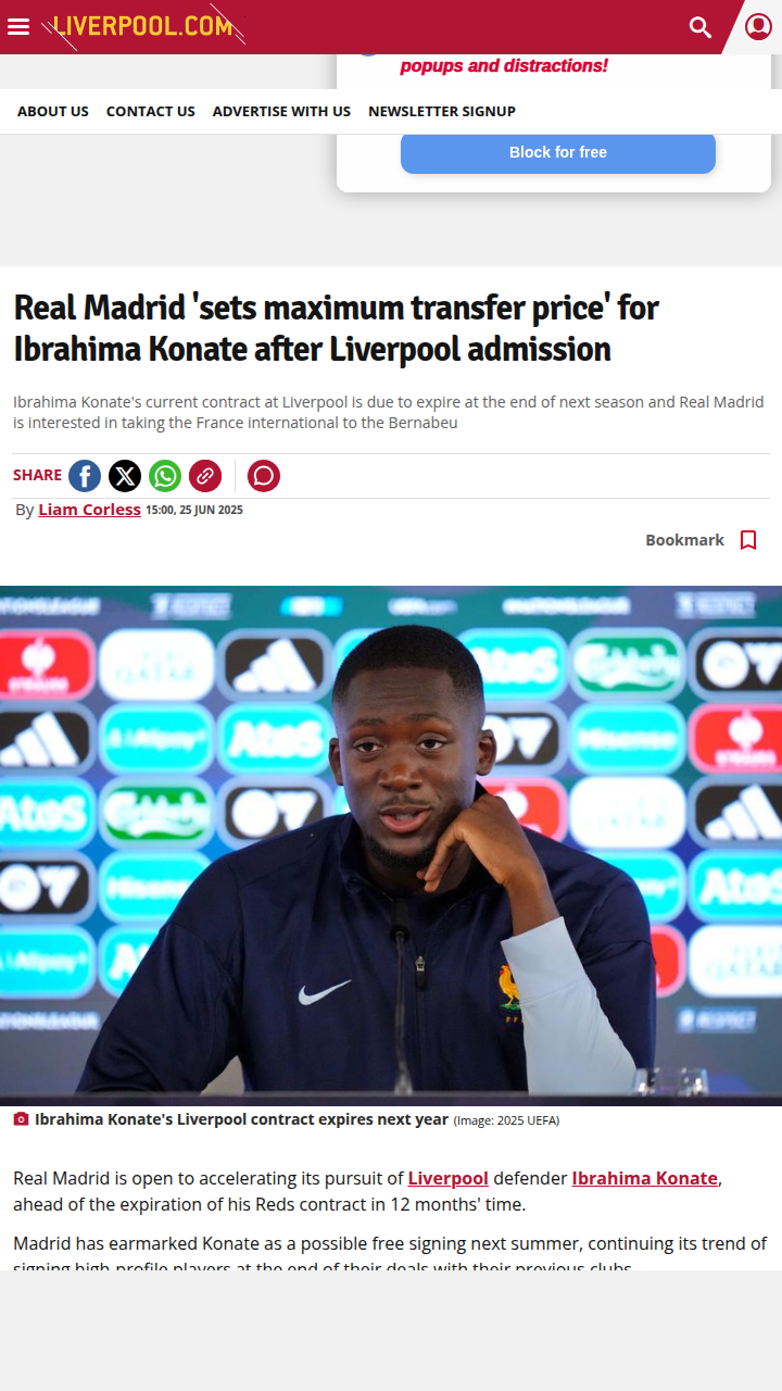 Madrid Eyes Reds’ Iron Wall: Konate Saga