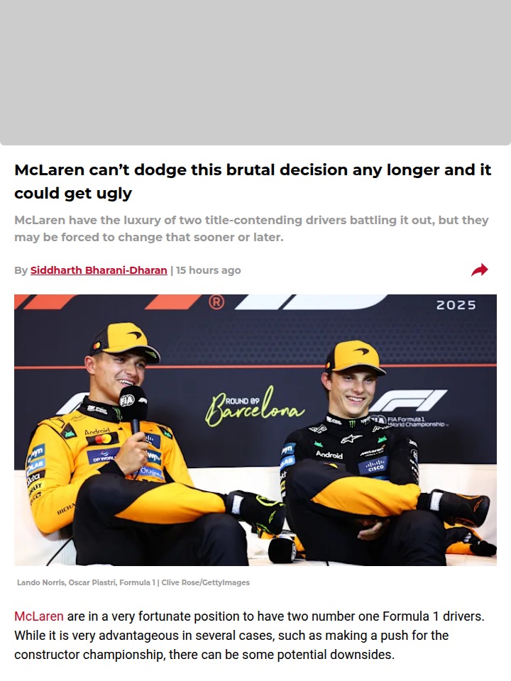 Norris vs. Piastri: McLaren’s Boiling Point?