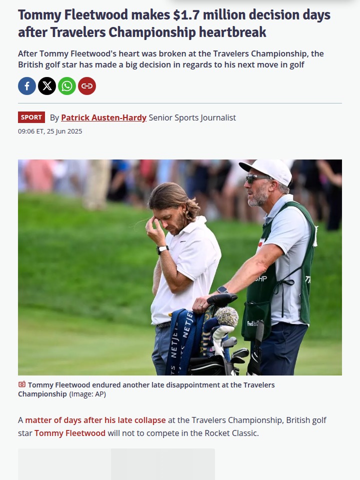 Fleetwood Skips Rocket After Heartbreak