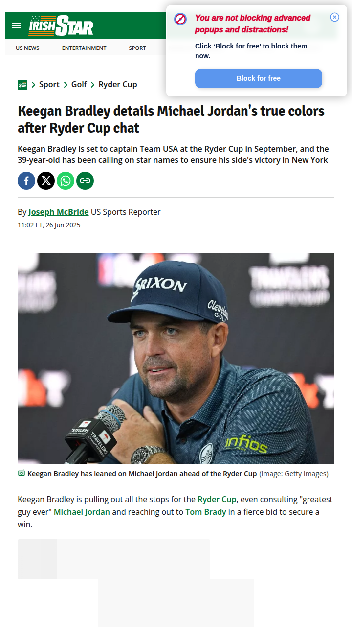 Keegan Bradley Taps MJ’s Ryder Cup Wisdom