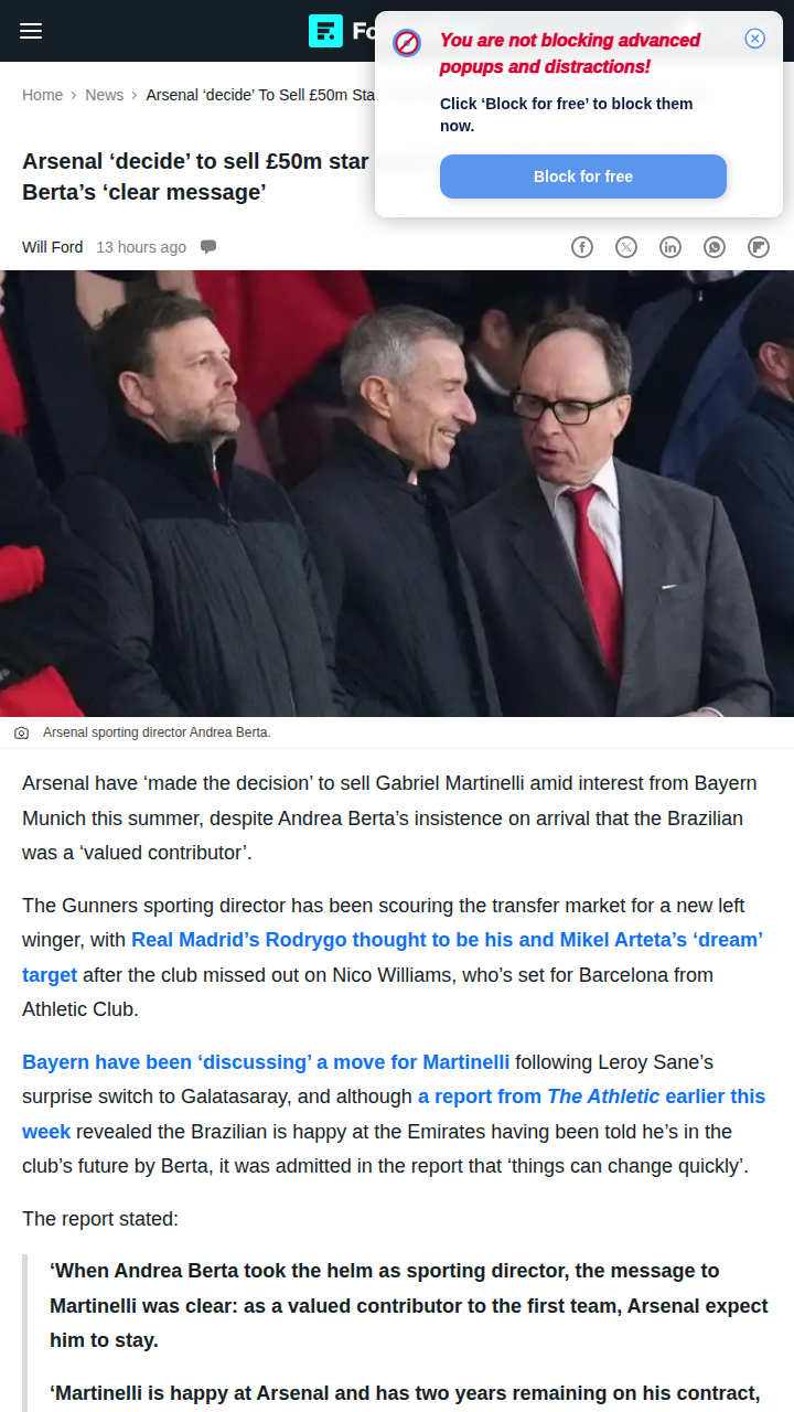 Gabi to Bayern? Gunners Fans React
