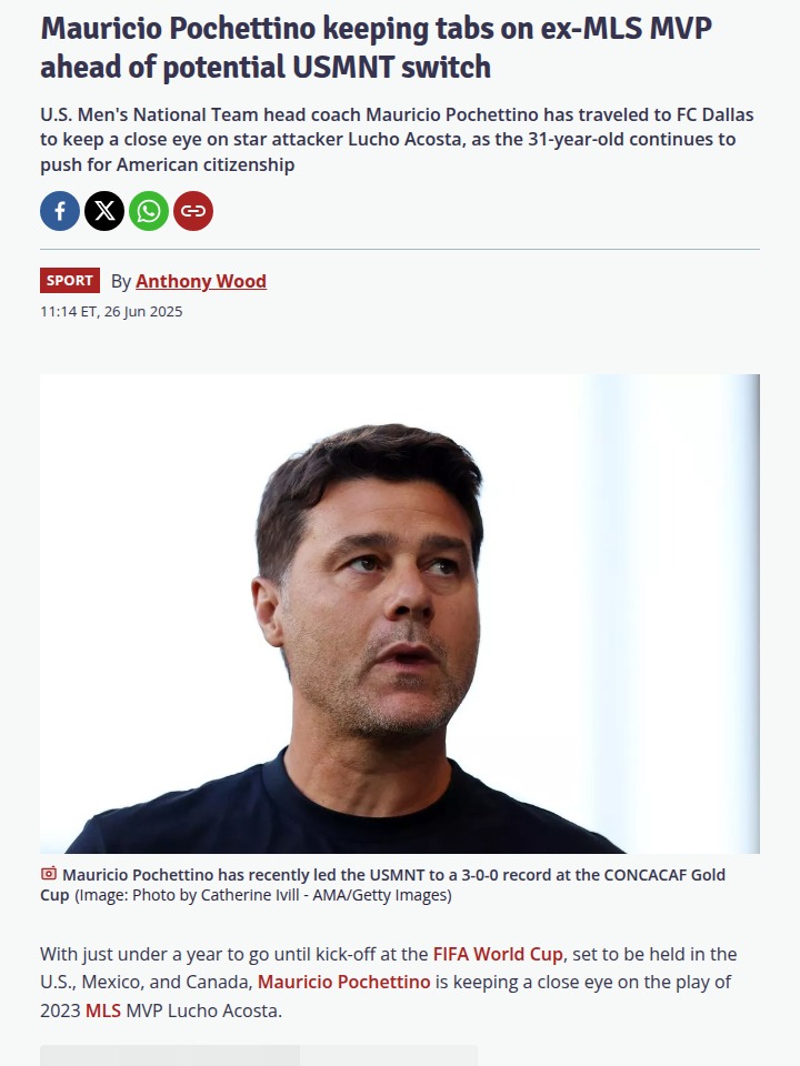 Poch Scouting Lucho: USMNT’s Next Star?