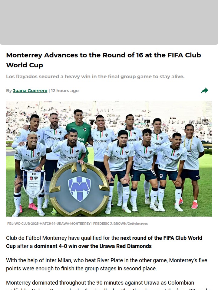 Los Rayados Storm Into Club World Cup 16!