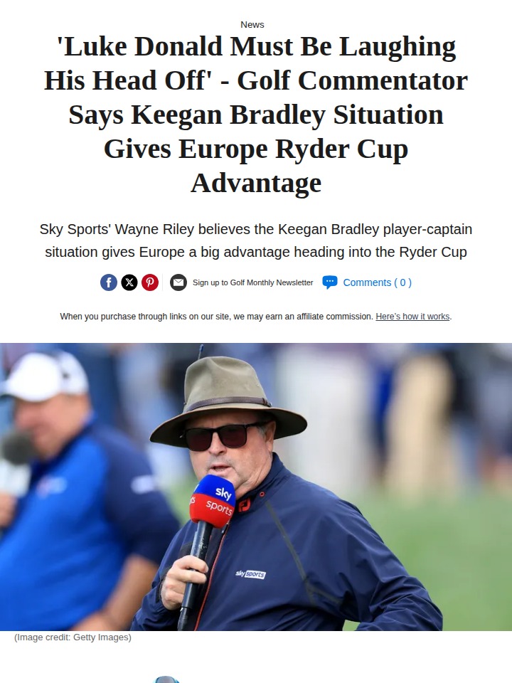 Keegan’s Captain Conundrum: Ryder Cup Drama