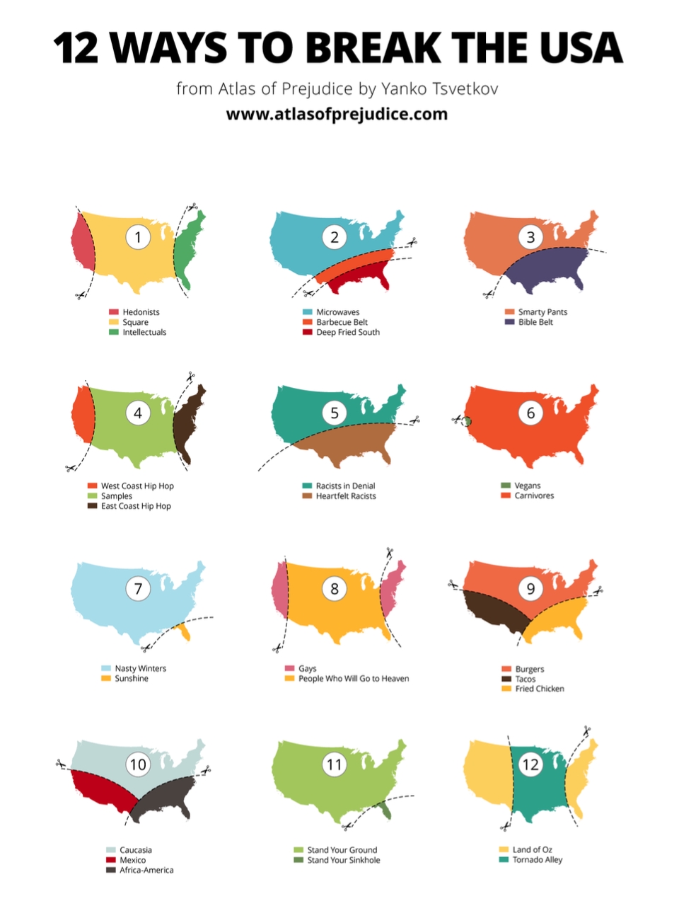 Twelve Ways to Divide the USA