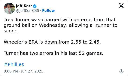 Trea Turner Error Sparks Phillies Debate