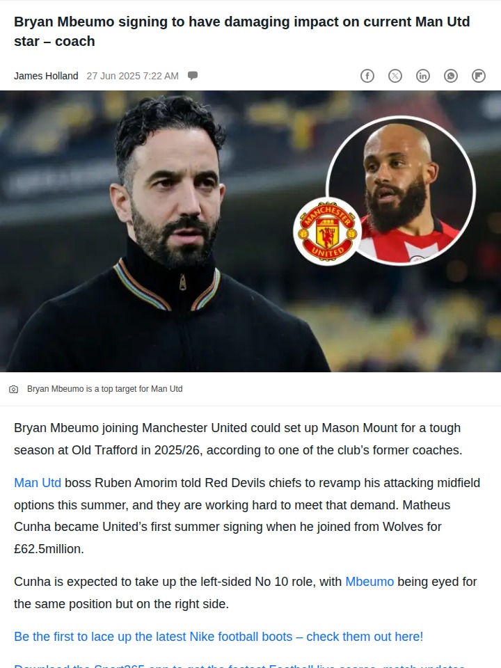 Mbeumo to United: What Happens to Mount?