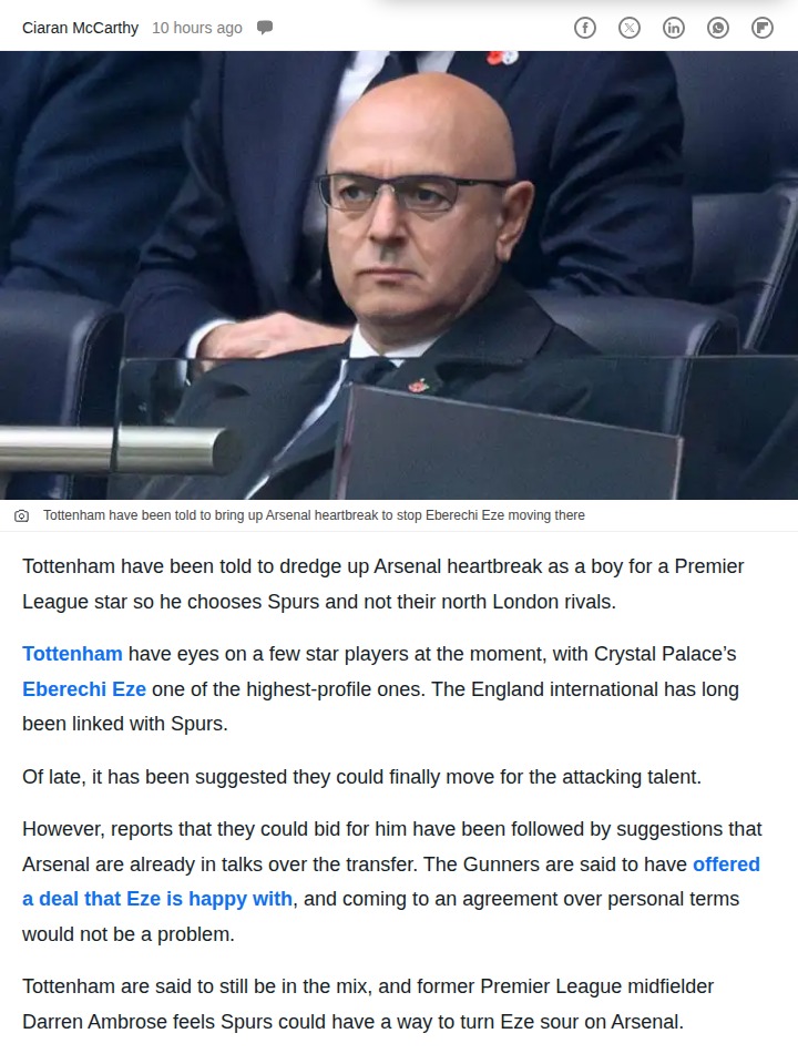 Should Spurs Use Eze’s Arsenal Past?