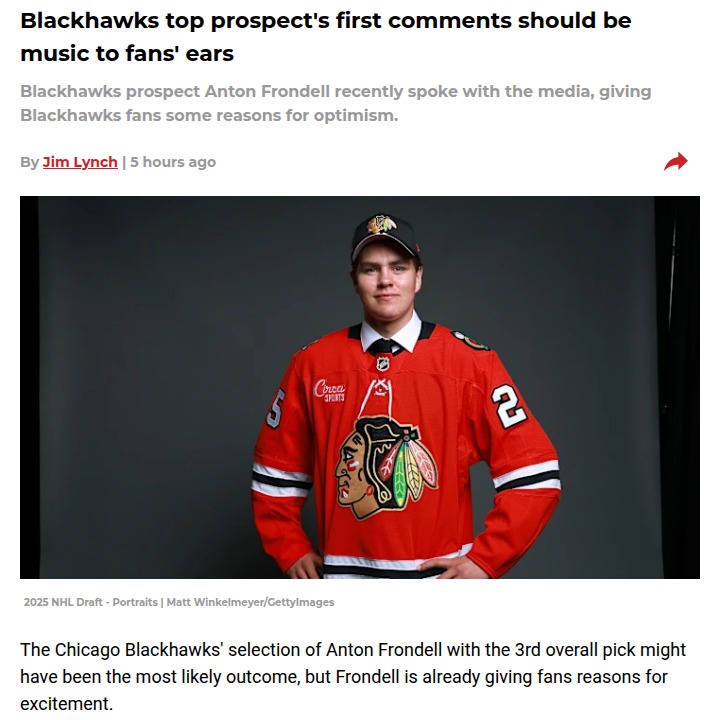 Frondell’s Bold Words Fire Up Hawks Nation