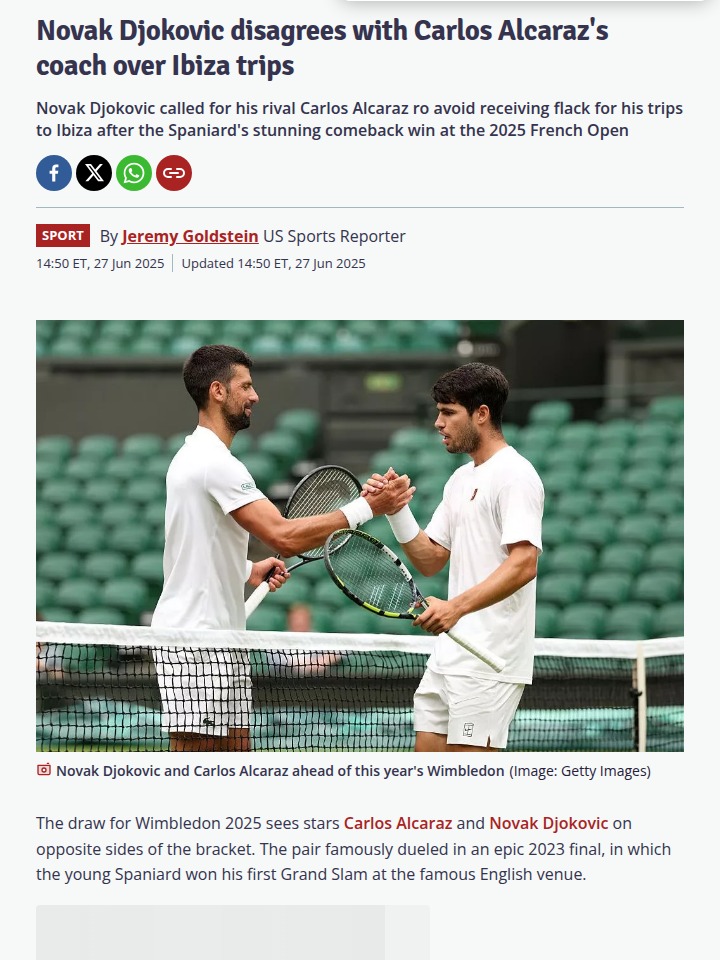 Djoker Weighs In on Alcaraz’s Ibiza Ritual