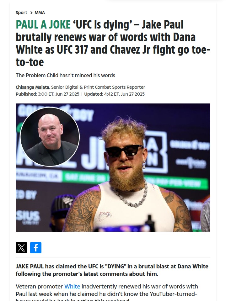 Jake Paul vs Dana: Is UFC Losing Its Edge?