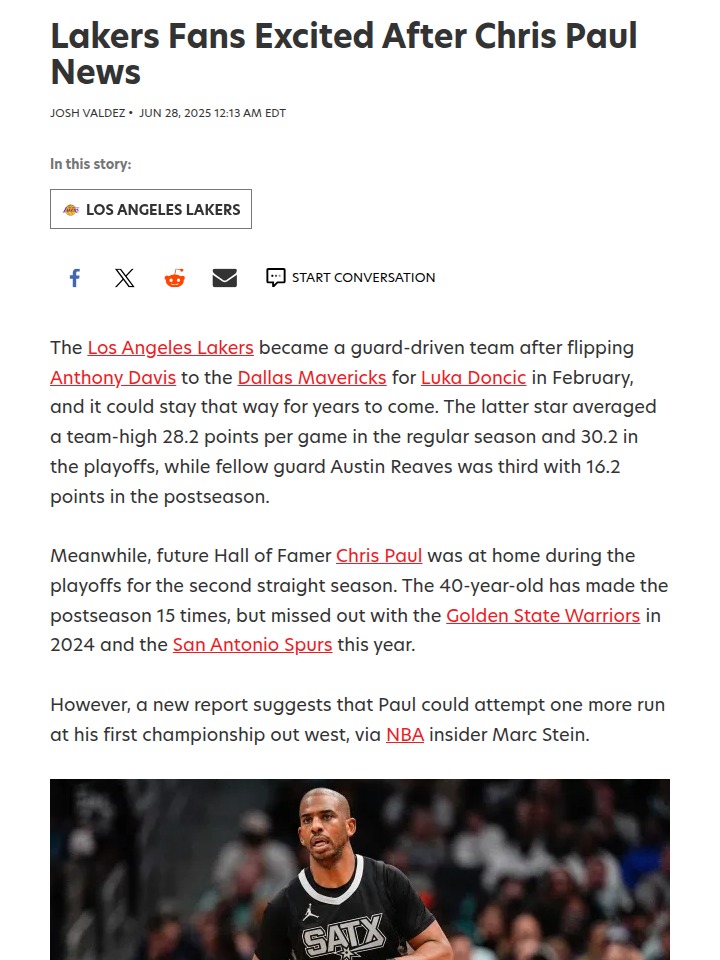 Could CP3 Finally Join the LakeShow?
