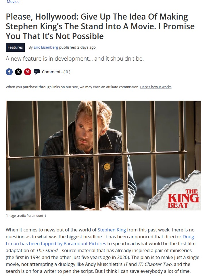 The Stand Movie Again?! 😬
