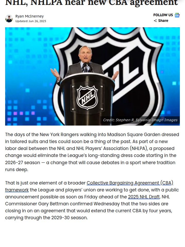 Rangers' MSG Suits Era Ending Soon?