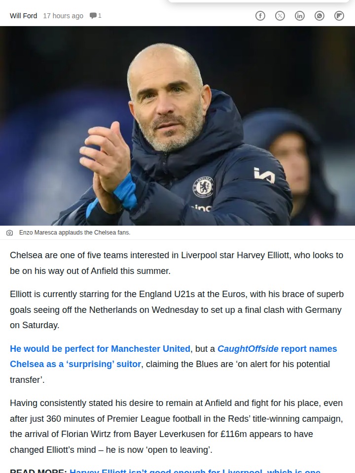 Blues Eye Elliott: Transfer Twist Incoming?