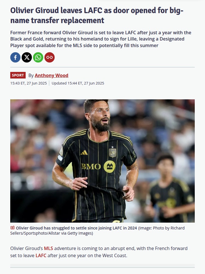 Giroud Bids LAFC Farewell—Who’s Next?