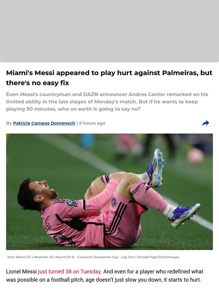 Is Messi Pushing Too Hard for Inter Miami?