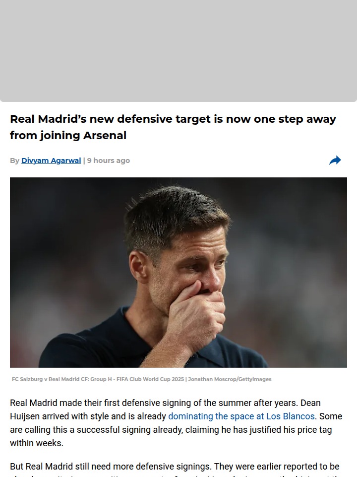 Mosquera to Arsenal? Madrid Miss Out Again