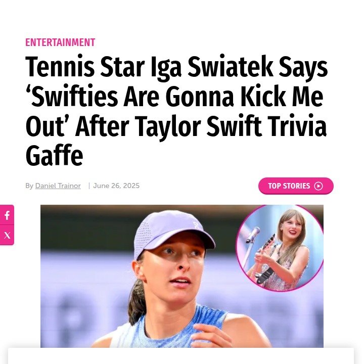 Iga Świątek Fumbles Swiftie Trivia!