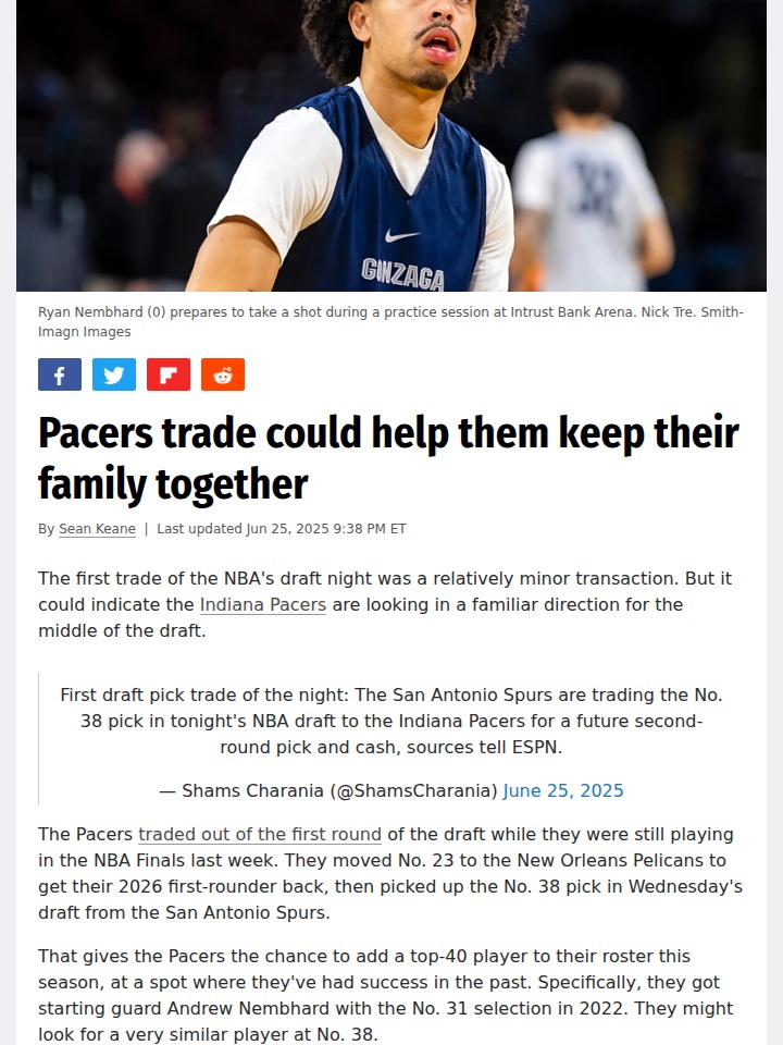Could Pacers Nab Another Nembhard?
