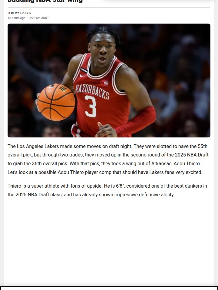 Is Adou Thiero the Next Jalen Johnson?
