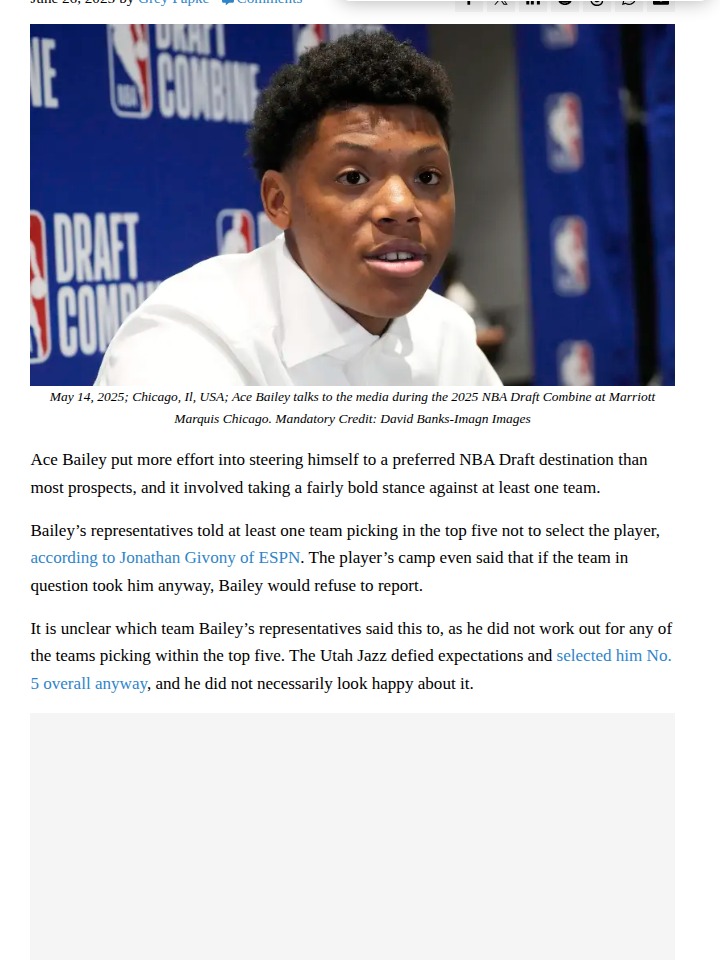 Ace Bailey’s Draft Day Power Move