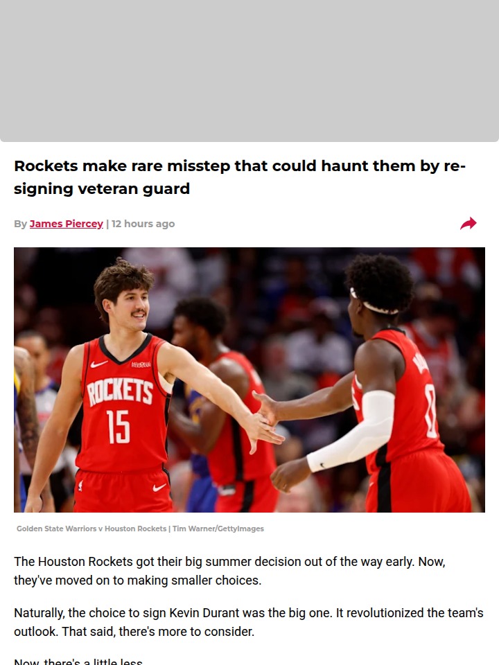 Did Rockets Block Sheppard’s Path Again?