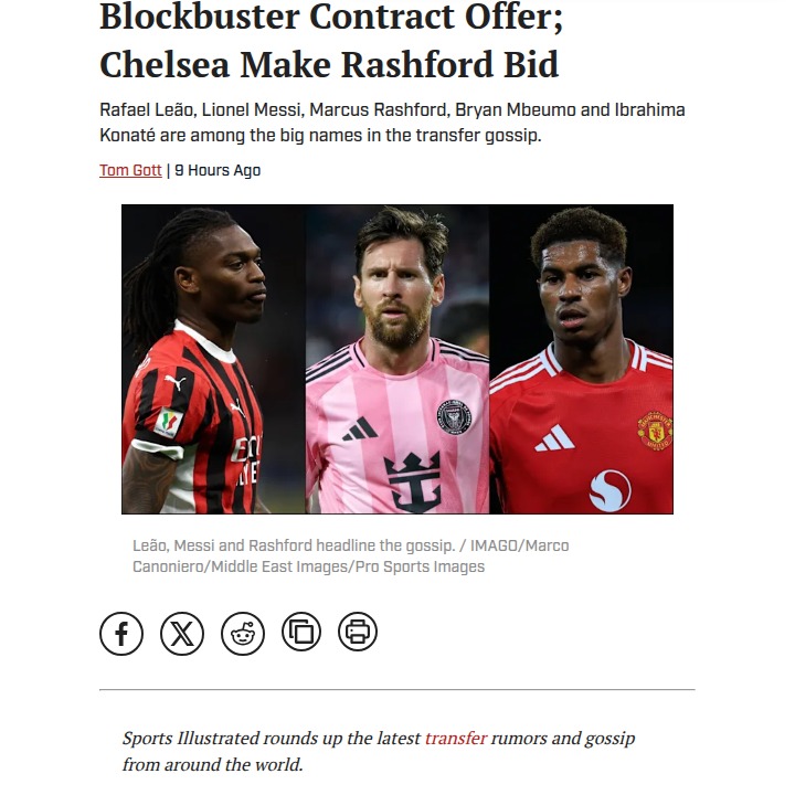Red Devils Eye Leão, Rashford Snubs Blues