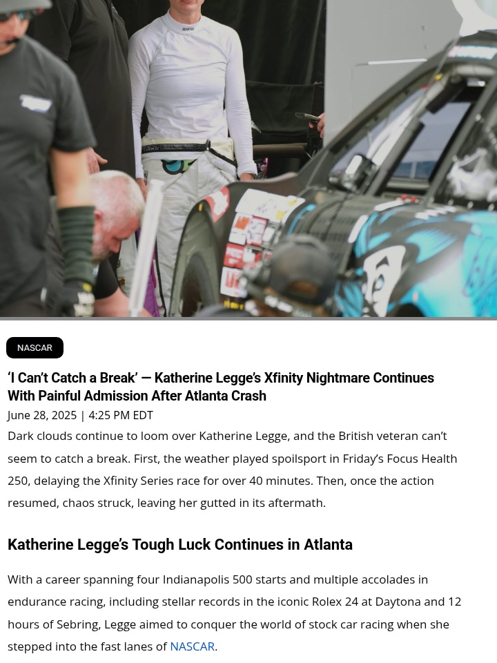 Legge’s Atlanta Woes: Another Pileup Heartbreak