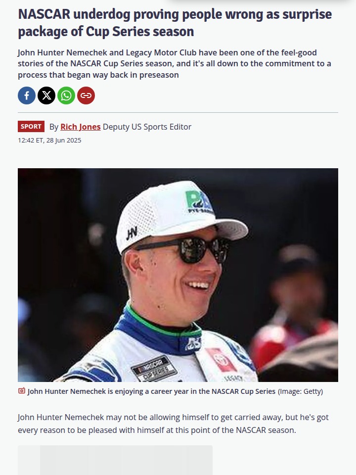 Nemechek Silencing Doubters in Cup Series
