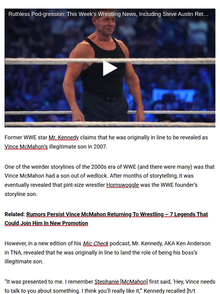 Mr. Kennedy Almost Became Vince’s Son?!