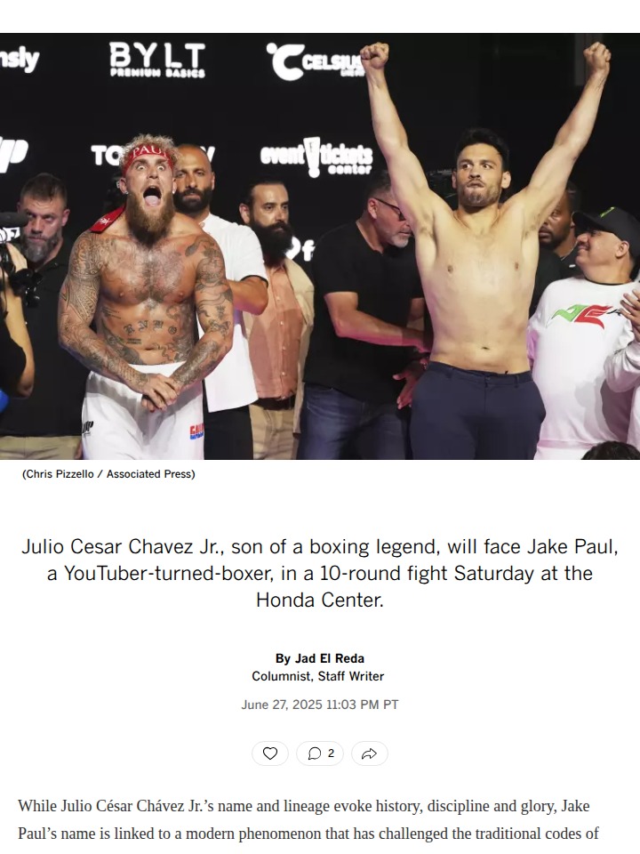 Chávez Jr. vs. Jake Paul: Real Beef or Hype?