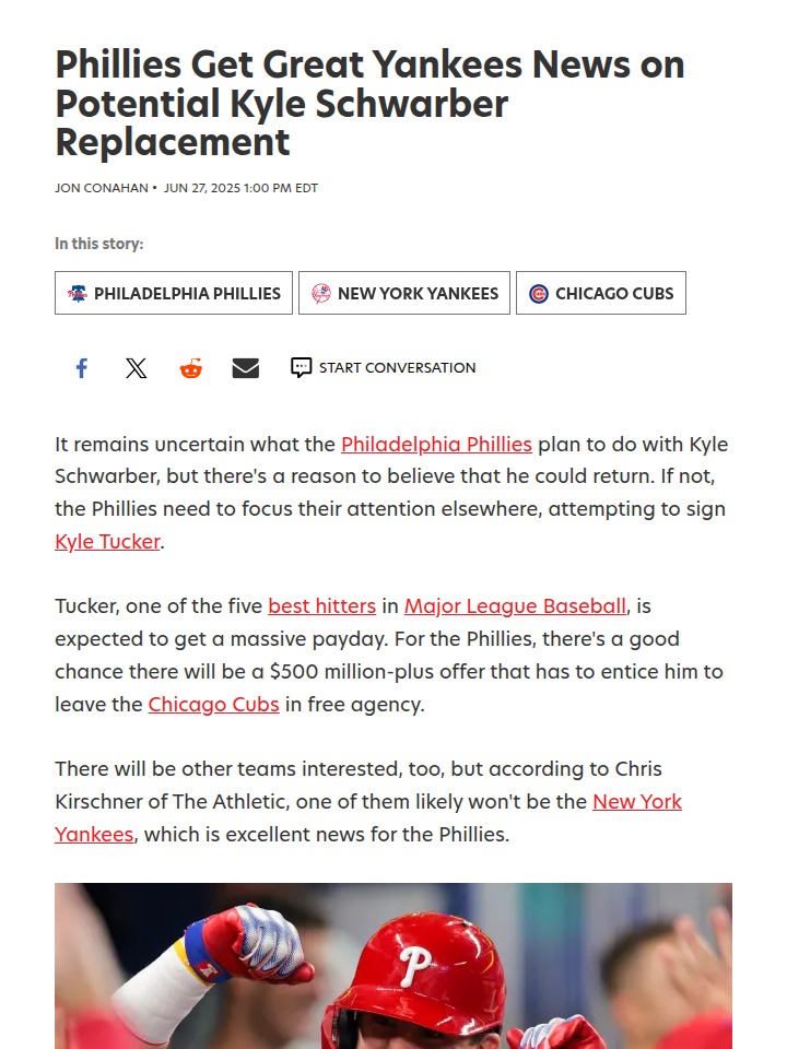 Yankees Out on Tucker? Huge for Phils!