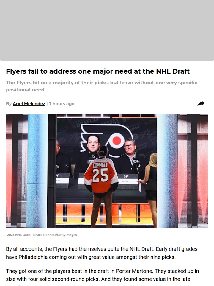 Flyers Miss Out on Goalie Again?