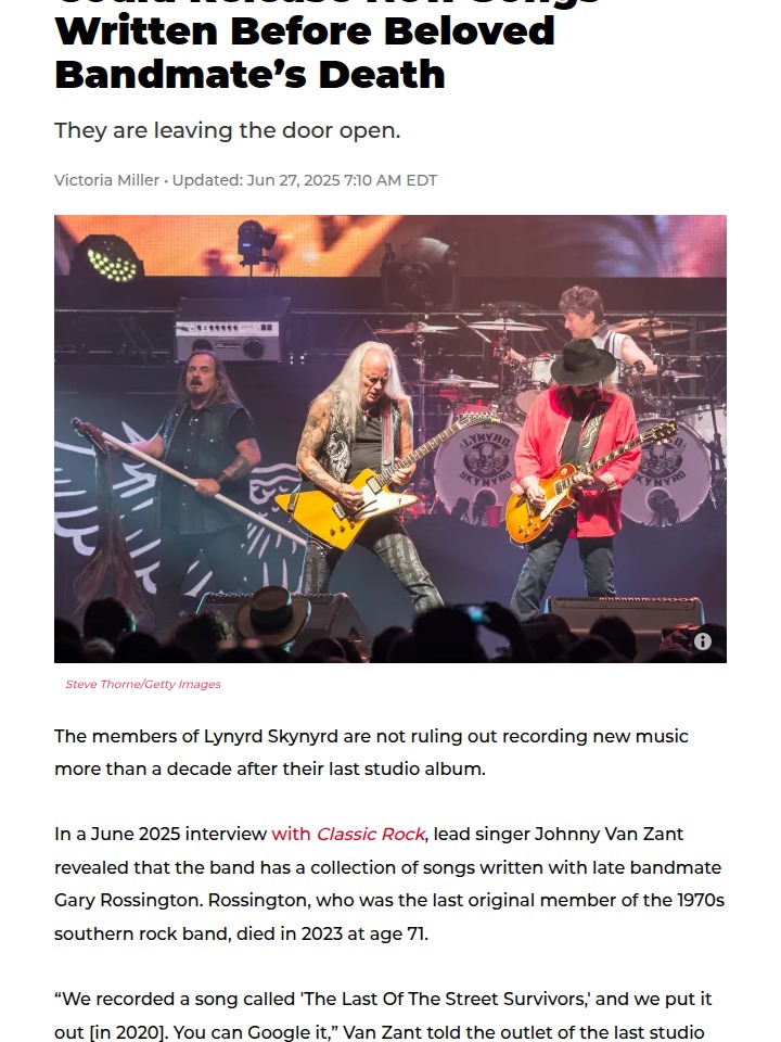 New Skynyrd Songs After Rossington? 🎸
