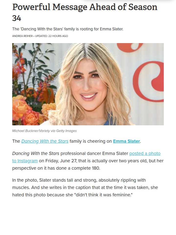 Emma Slater’s Self-Love Glow-Up 💪