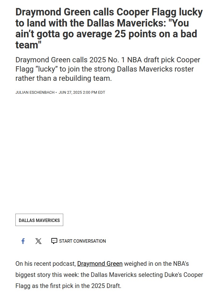 Is Coop Flagg the Mavs’ Lucky Charm?
