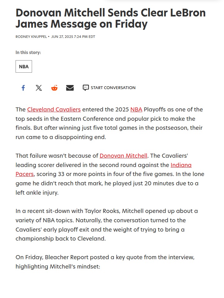 Mitchell: “I’m Not Bron—We Do It Different”