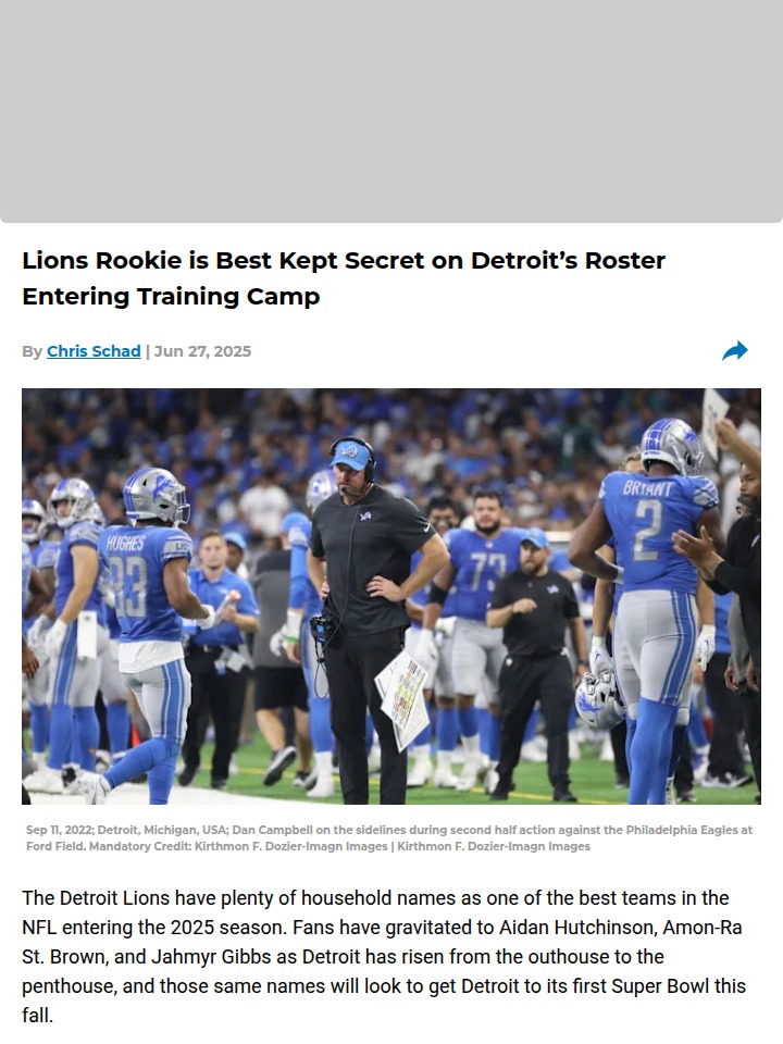 Is Hassanein the Lions’ Hidden Gem?