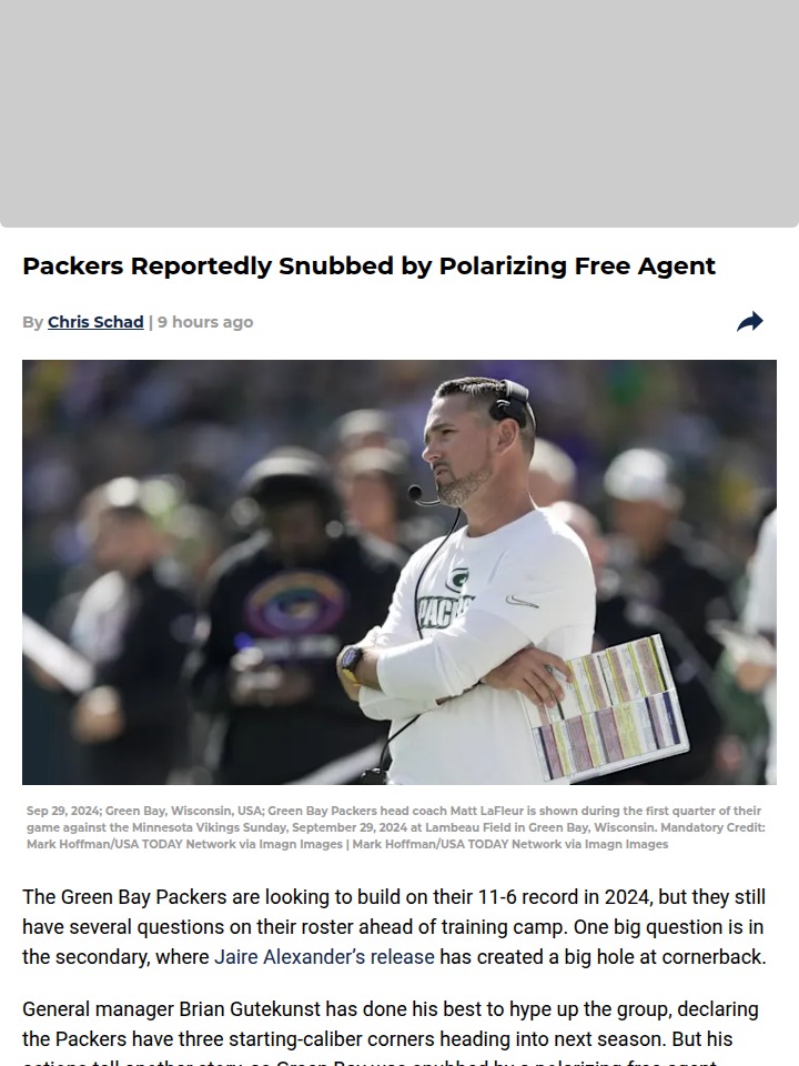 Packers Miss Out on Arnette Drama