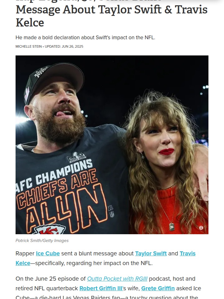 Ice Cube Sounds Off on Swift & Kelce Hype