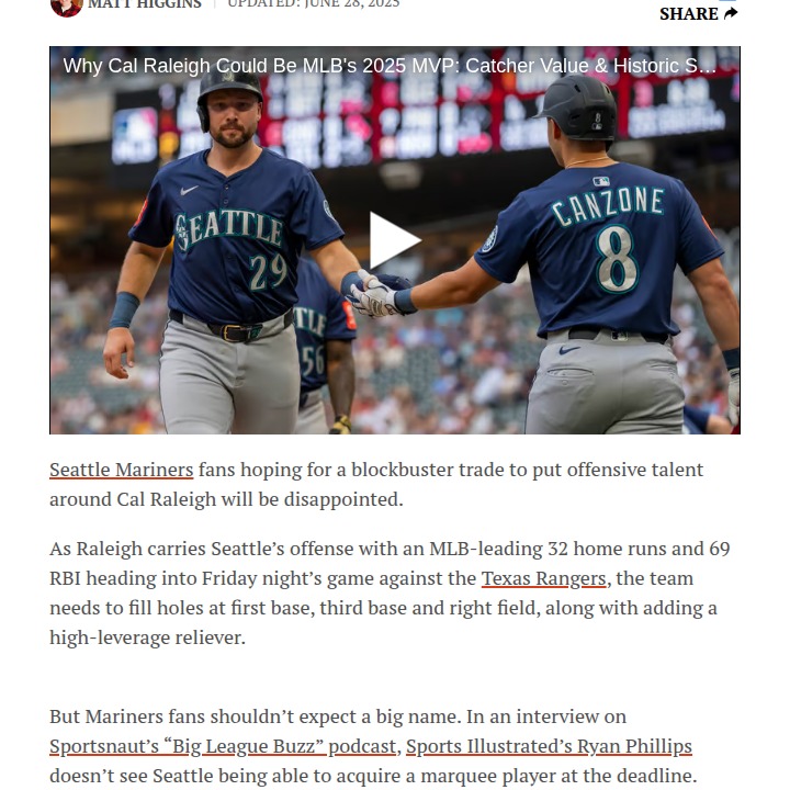No Splashy Deadline for the M’s?