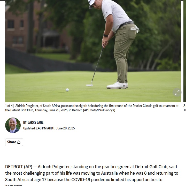 Potgieter’s Power Surge: Can He Hold Off Morikawa?