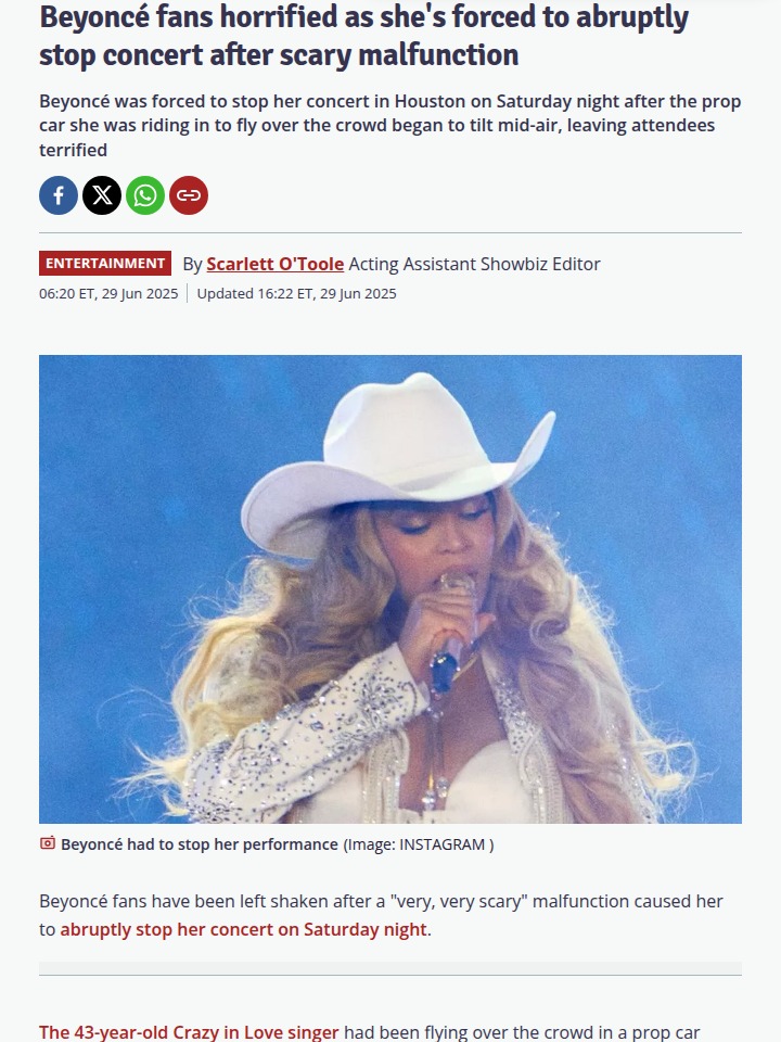 Beyoncé’s Flying Car Scare 😱