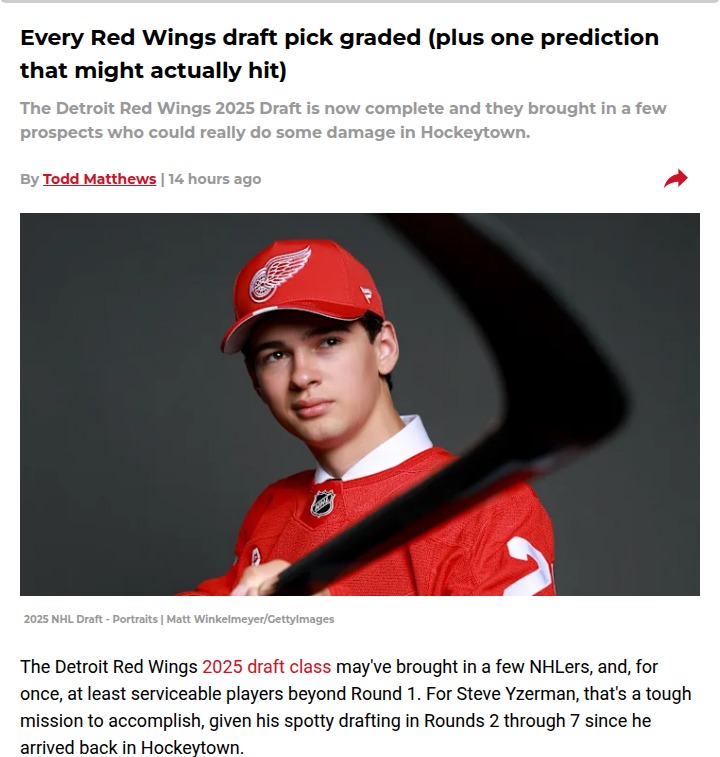 Yzerman’s Draft Magic: Did He Finally Nail It?